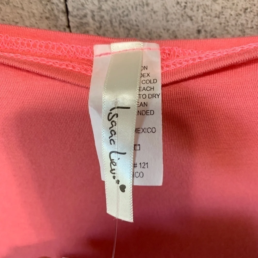 ISAAC Liev Pink Rayon Cold Shoulder Mini Dress